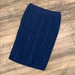 Blue cable skirt